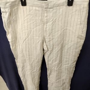 Banana Republic Reegan SZ 16 Pants White Stripe Used